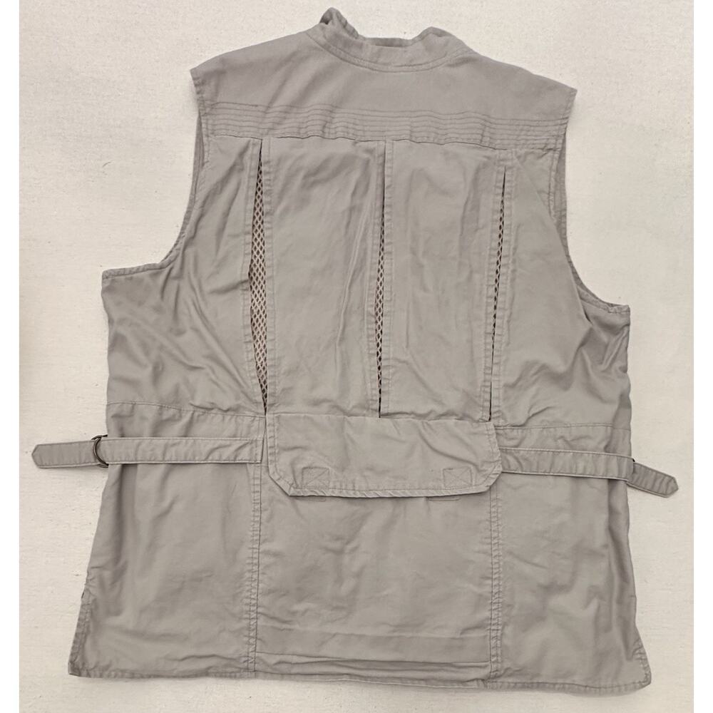 Cabelas Safari Series Vest Mens Large Tan Fishing Hunting Hiking Utility Cargo - Picture 7 of 11